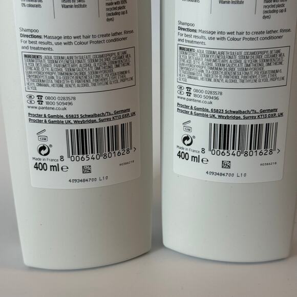 Pantene Pro V Colour Protect Shampoo for Coloured Hair 400ml Lot of 2 - Picture 2 of 4
